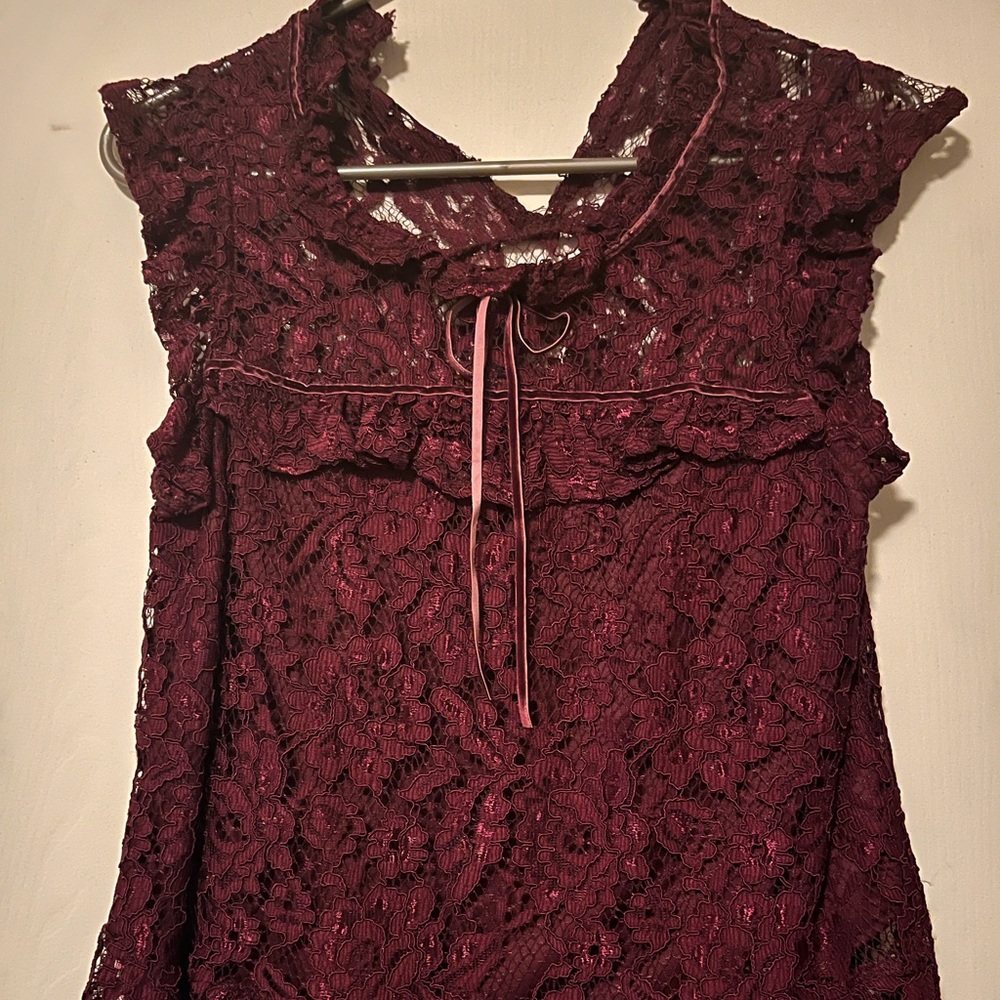 Burgundy fancy top